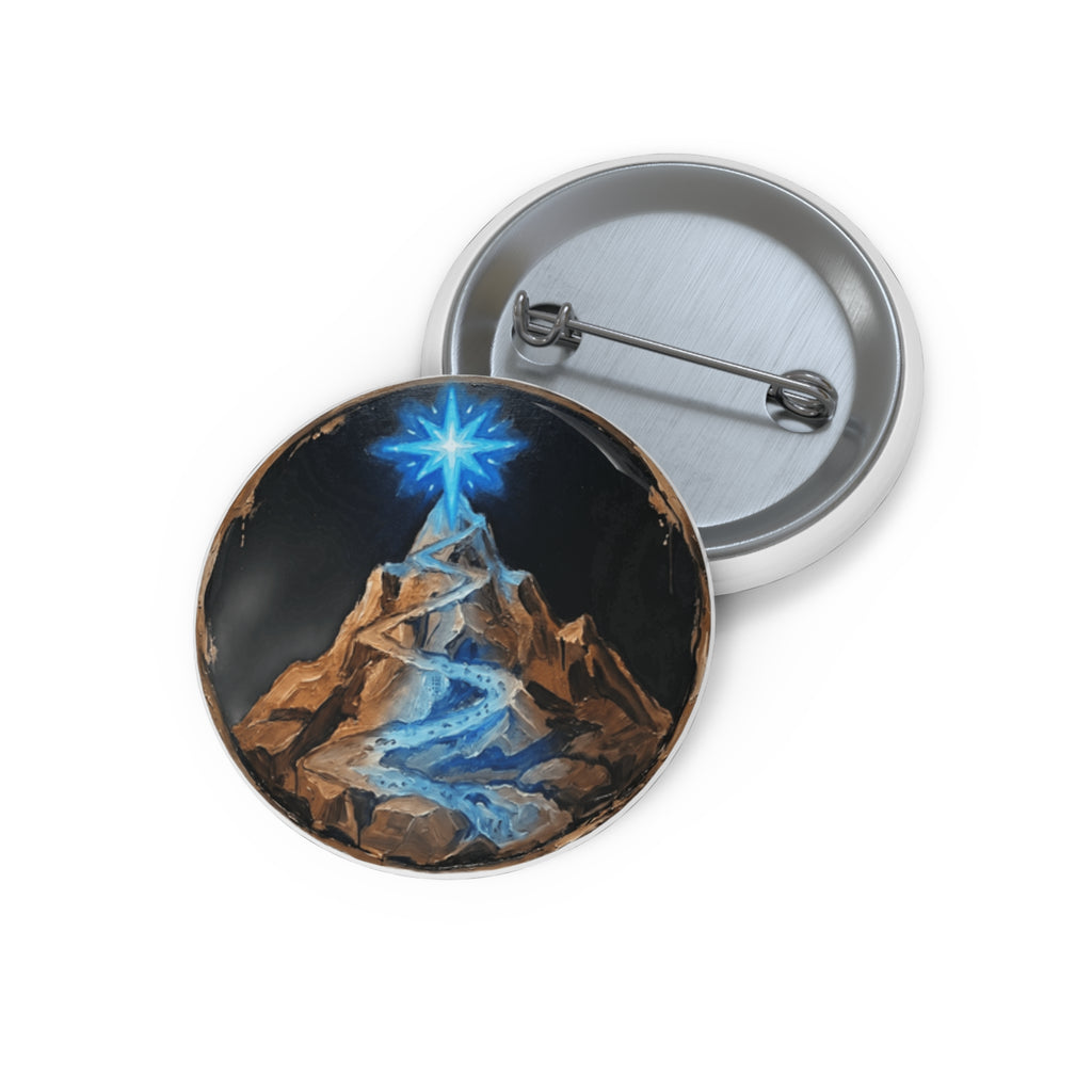 Mystical Mountain Star Pin Button