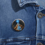 Mystical Mountain Star Pin Button